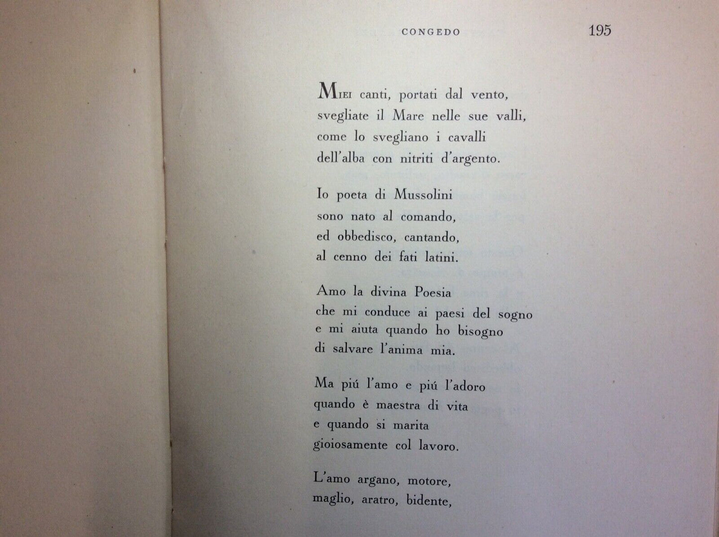 CANTI MEDITERRANEI, MEVIO GABELLINI, CAVALLERI EDITORE 1937