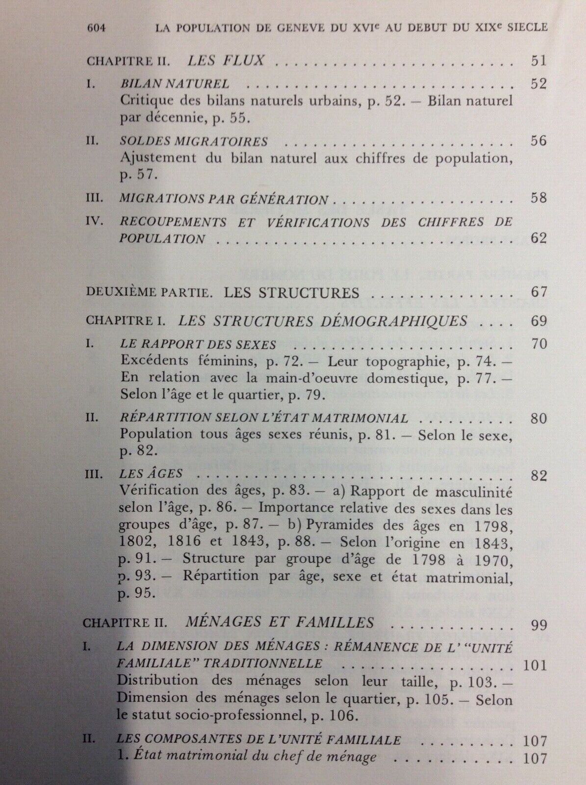 LA POPULATION DE GENÈVE - ALFRED PERRENOUD XVI-XIX SIÈCLES tome premier 1979