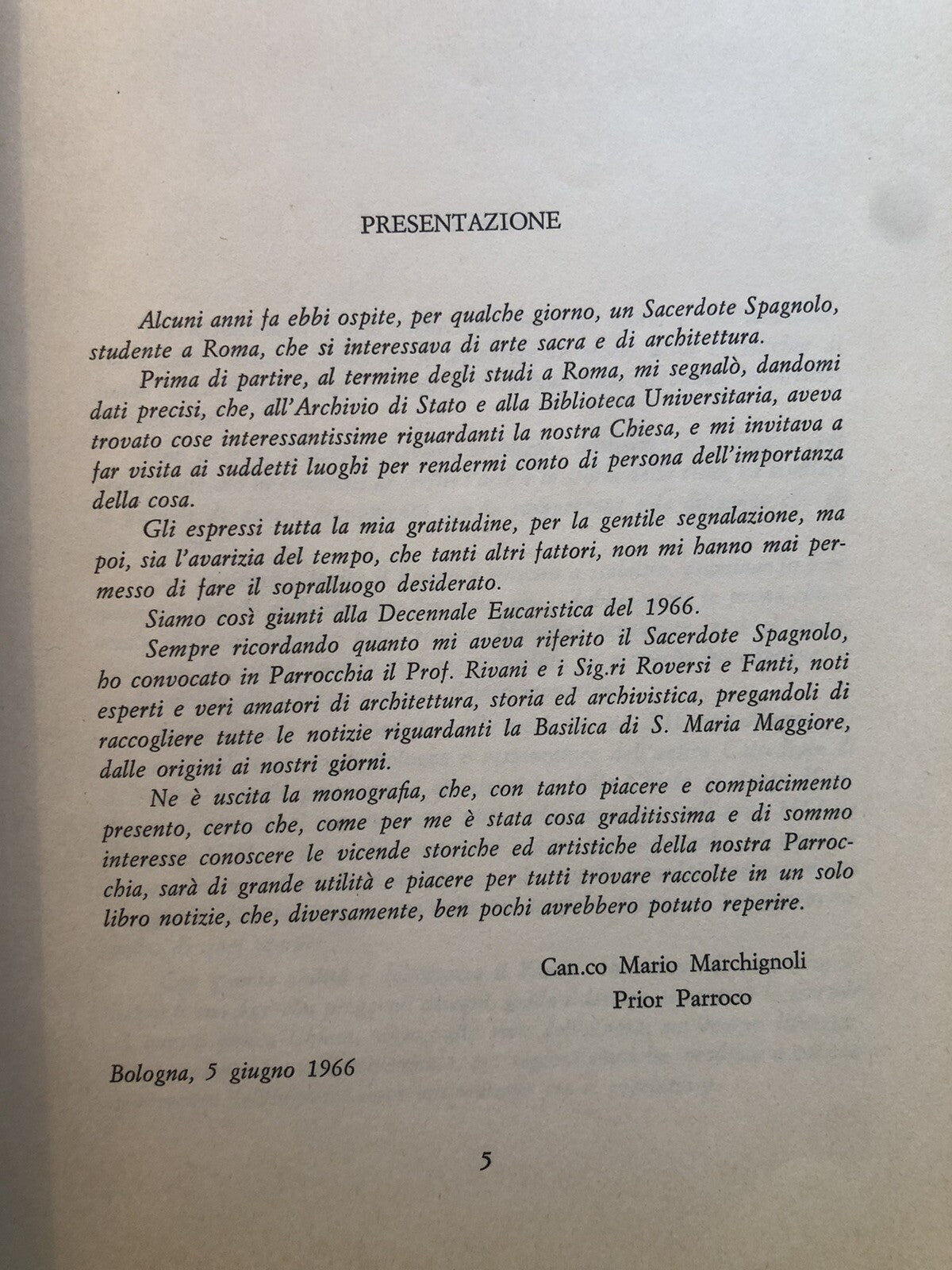 La basilica parrocchiale di S. Maria Maggiore in Bologna. G. Rivani, M. fanti