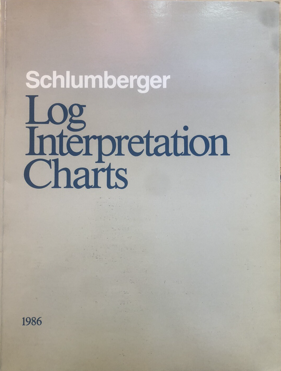 Schlumberger log interpretation charts 1986