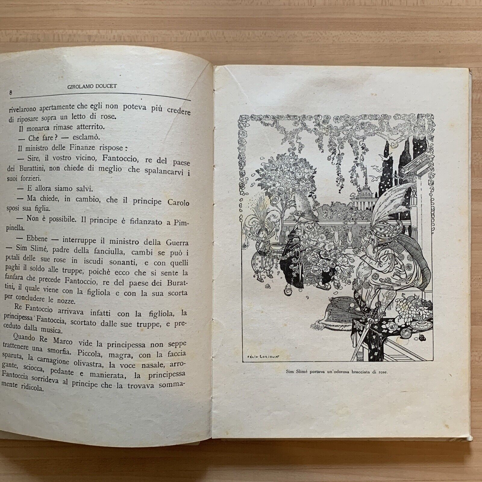 FIABE MERAVIGLIOSE - GIROLAMO DOUCET, Sonzogno. Illustrazioni di Felice Lorioux#