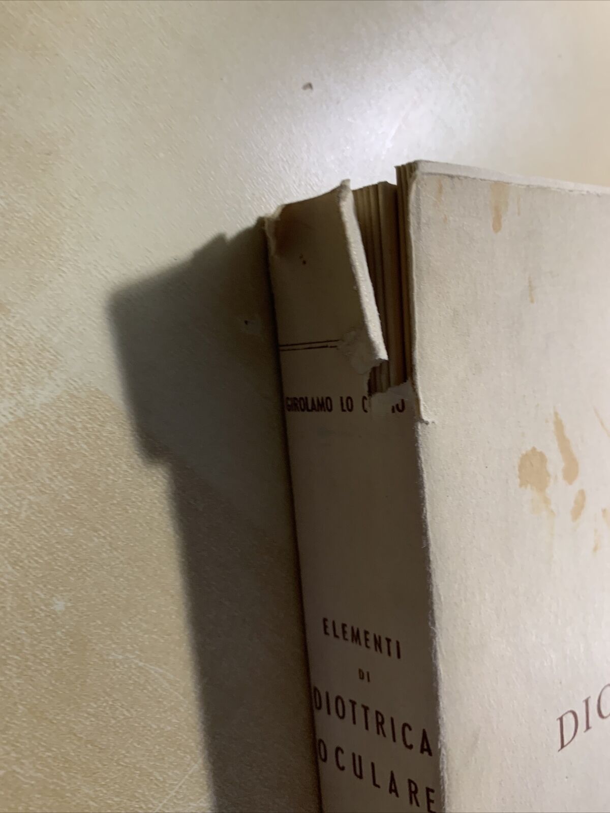 ELEMENTI DI DIOTRICA OCULARE - GIROLAMO LO CASCIO 1955 #