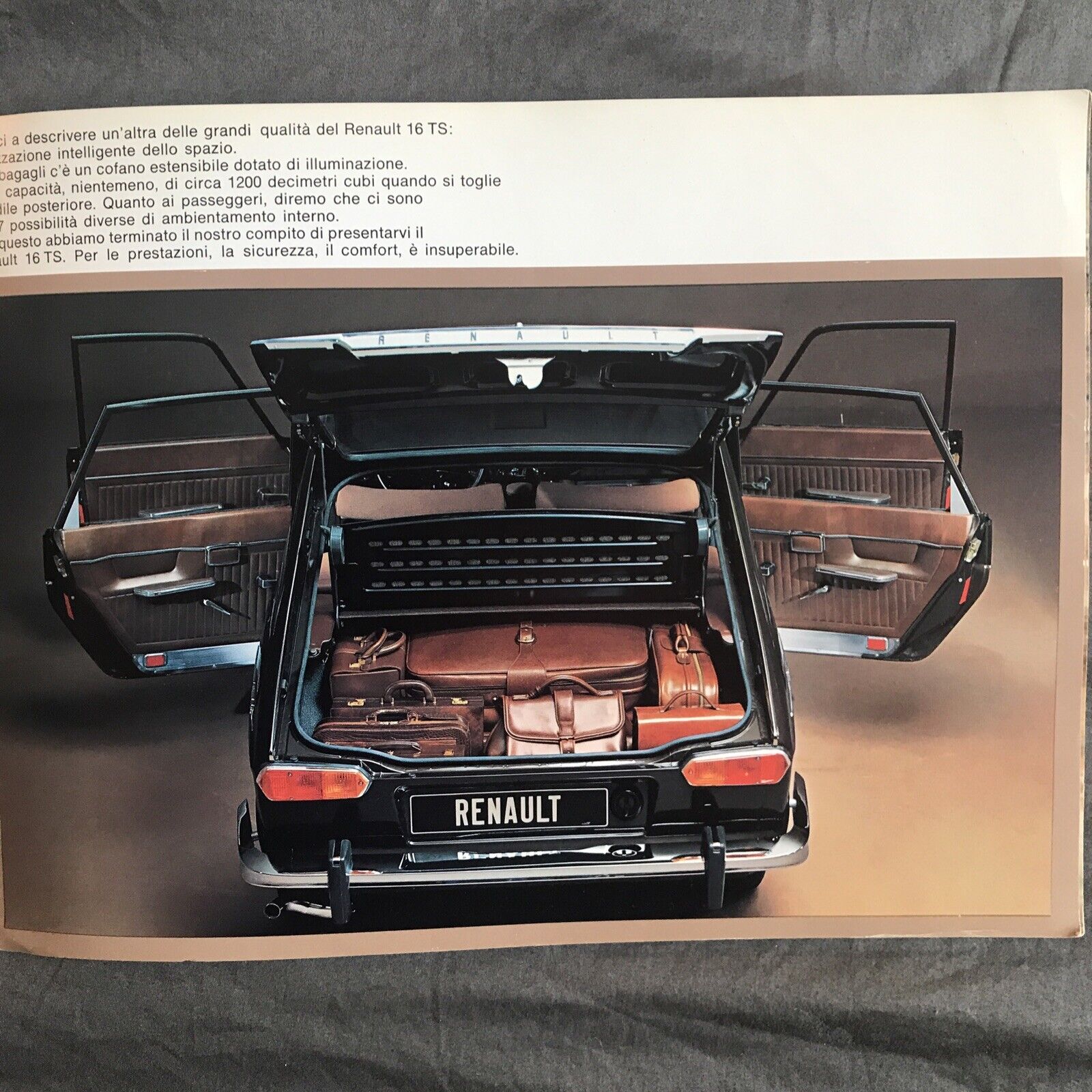 RENAULT 16TS - opuscolo pubblicitario Brochure vintage