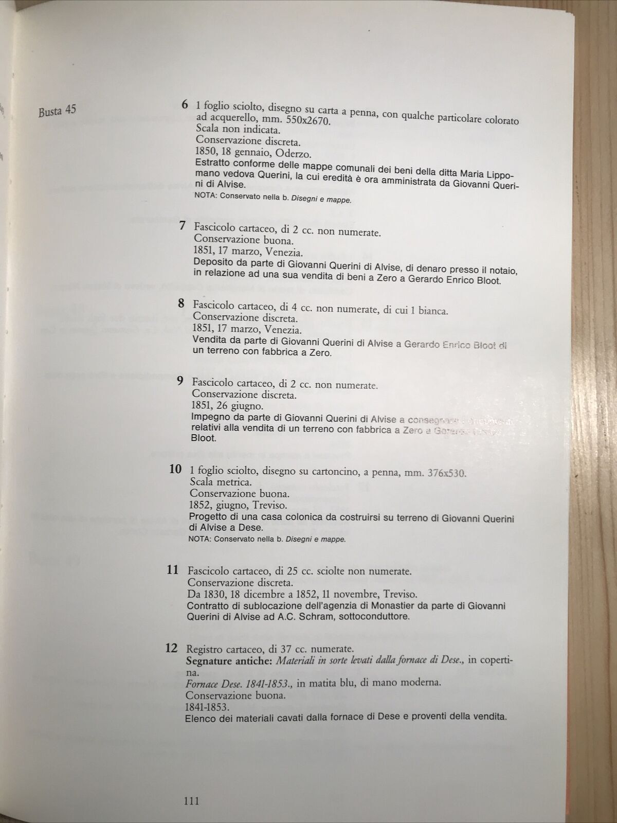 Archivio privato della famiglia Querini Stampalia, D. Carini Venturini, R. Zago
