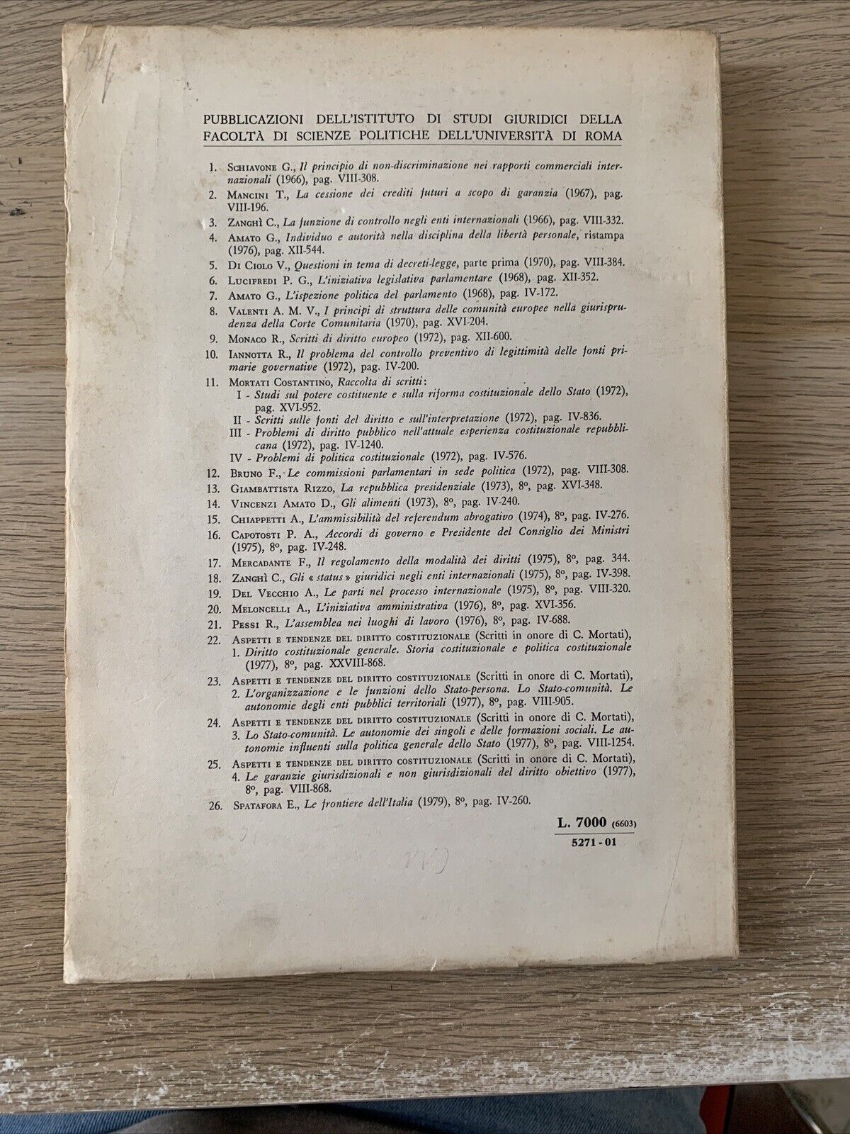 Le frontiere dell’Italia - Ersiliagrazia Spatafora. Giuffrè 1979