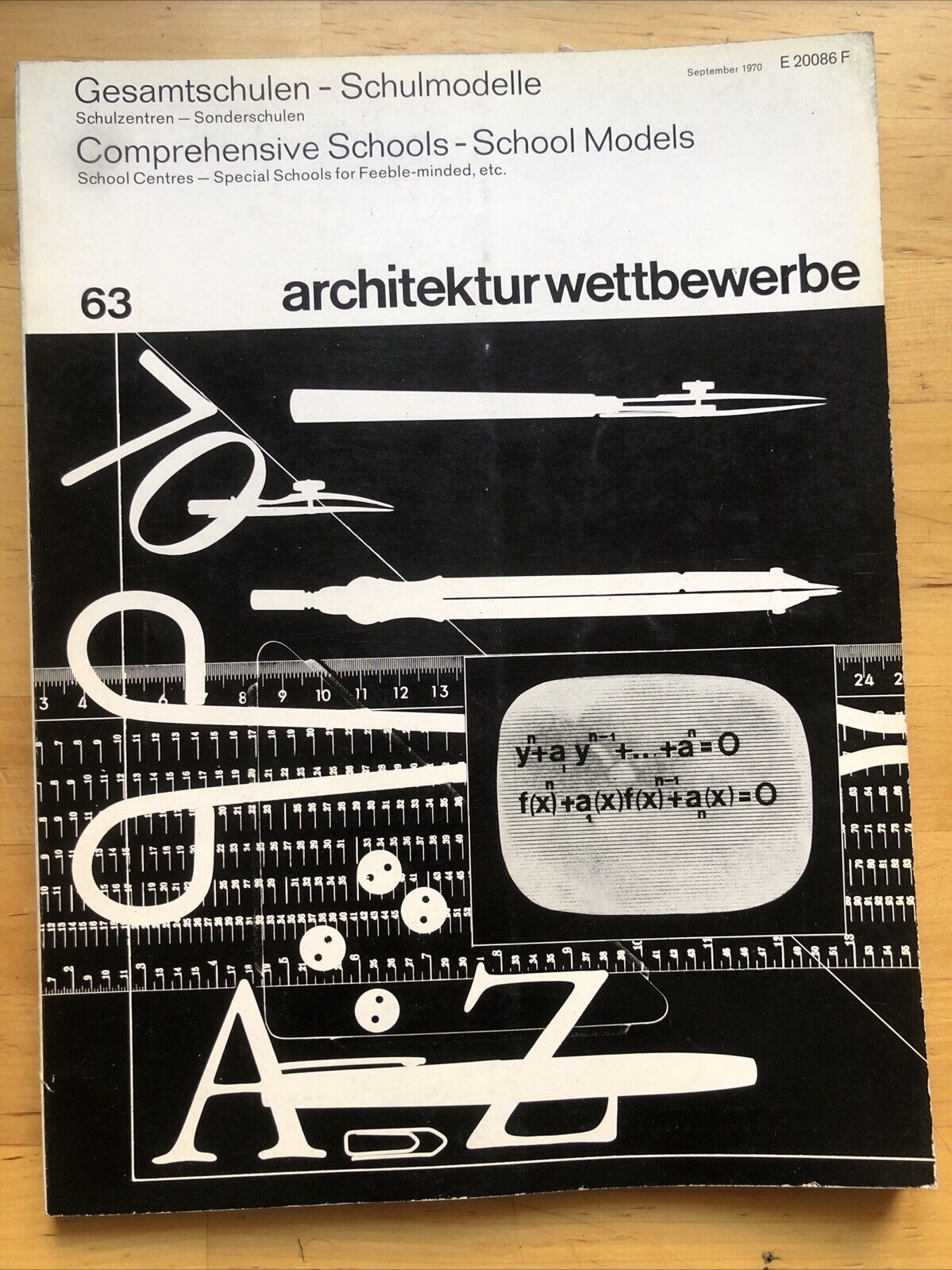 ARCHITEKTUR WETTBEWERBE 63 gesamtschulen schulmodelle ARCHITECTURE MAGAZINE 1970