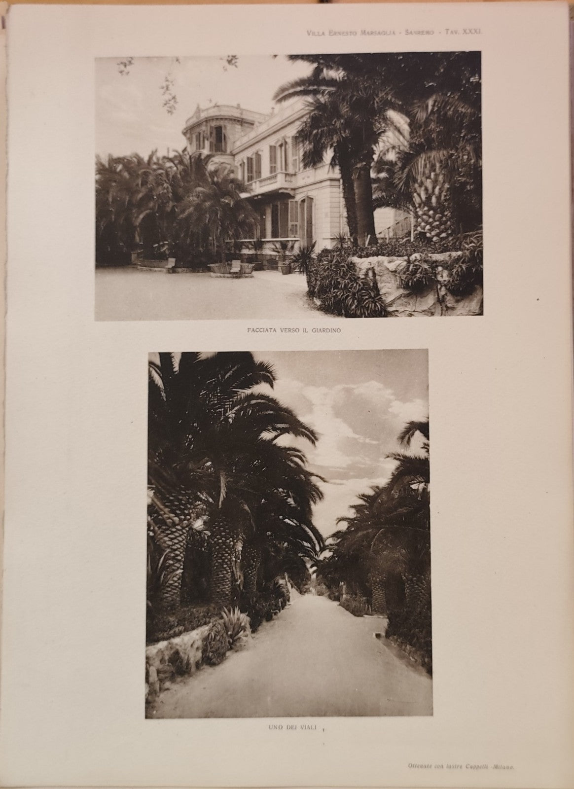 Ville e Castelli d'Italia, Riviera Ligure, Vittorio Cicala 1917, Gustavo Modiano