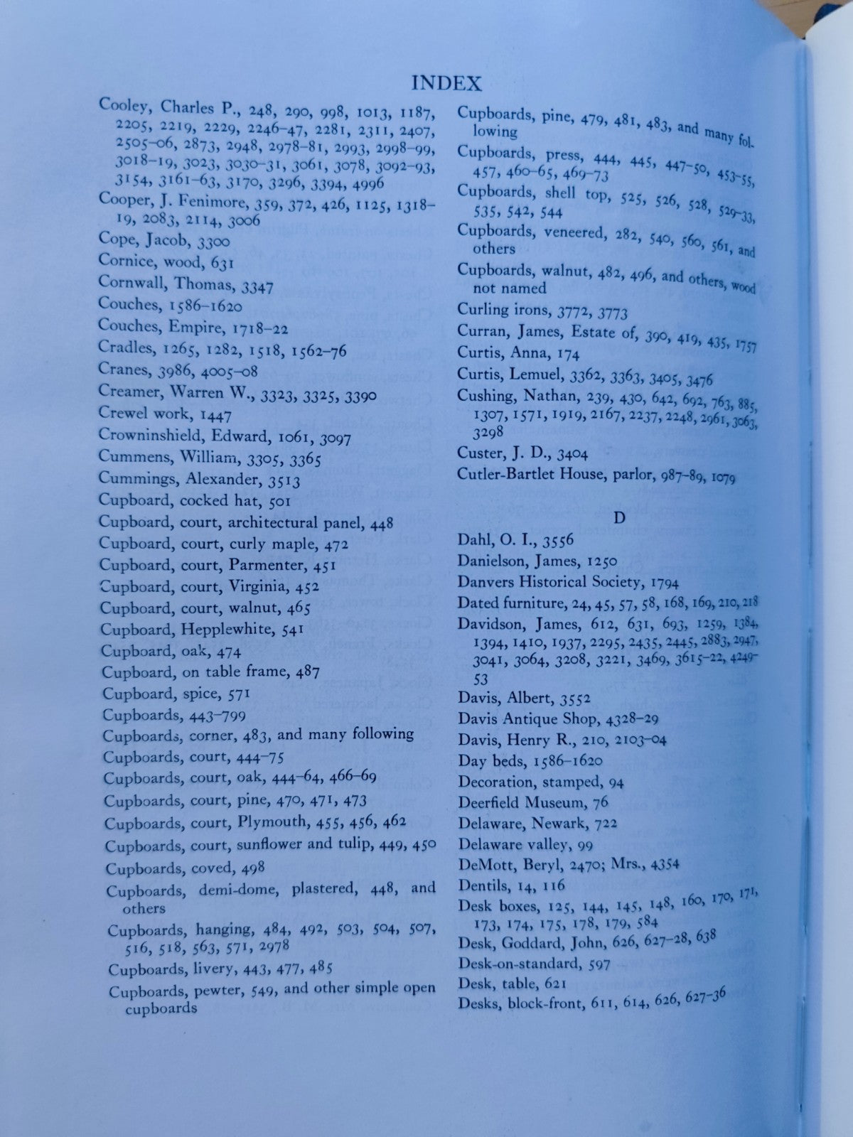Furniture Treasury (Mobilio arredamento) Macmillan 1961, Wallace Nutting