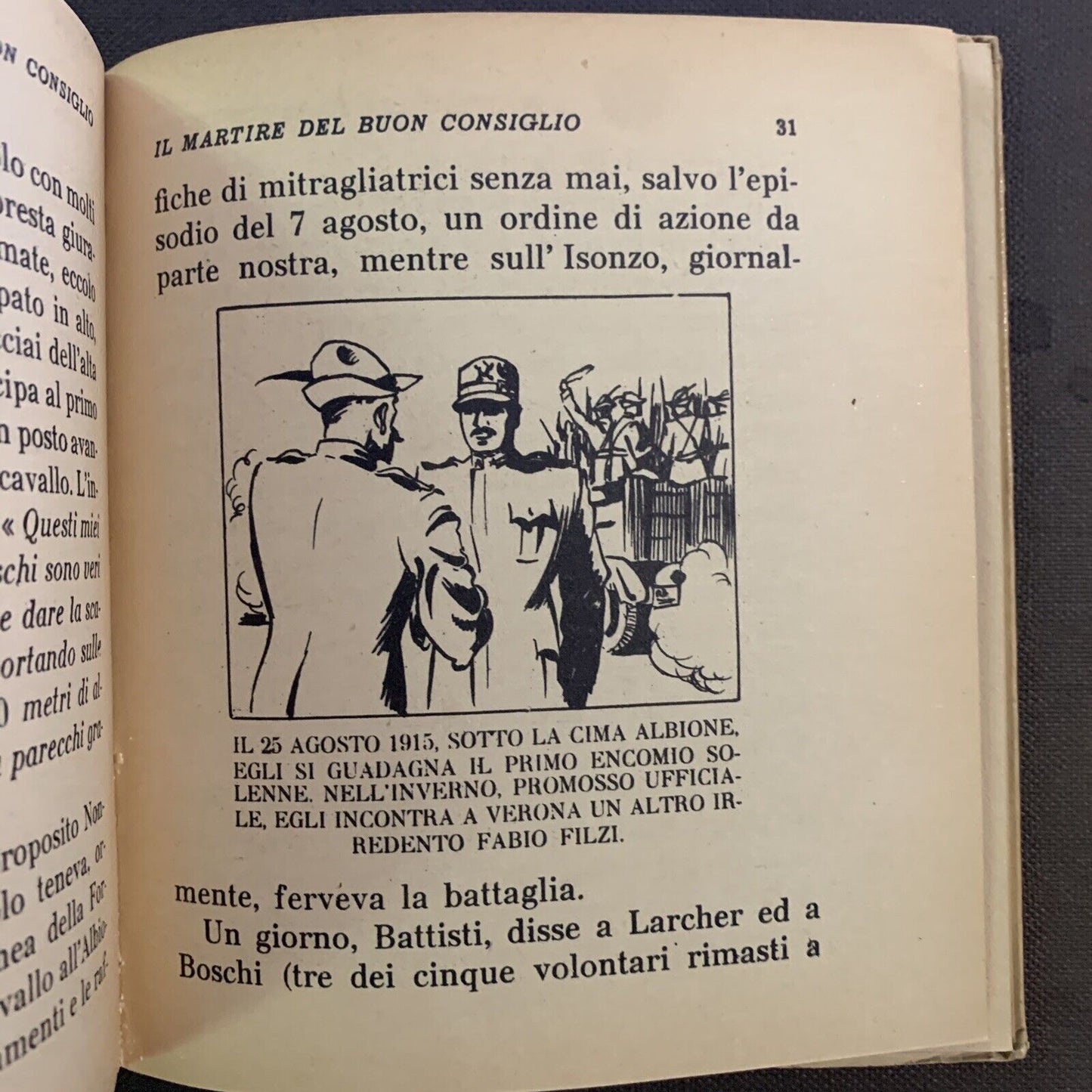IL MARTIRE DEL BUON CONSIGLIO - P. G. JANSEN. CESARE BATTISTI. Carroccio 1937 #