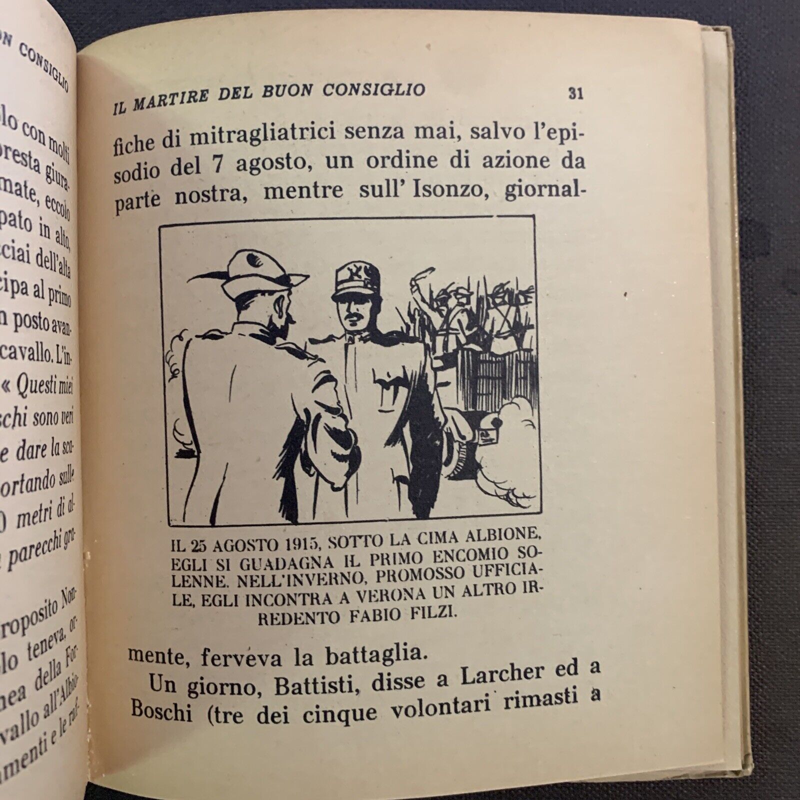 IL MARTIRE DEL BUON CONSIGLIO - P. G. JANSEN. CESARE BATTISTI. Carroccio 1937 #