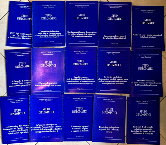 STUDI DIPLOMATICI - Ministero degli Affari Esteri. 15 volumi. 1995 - 1997 #