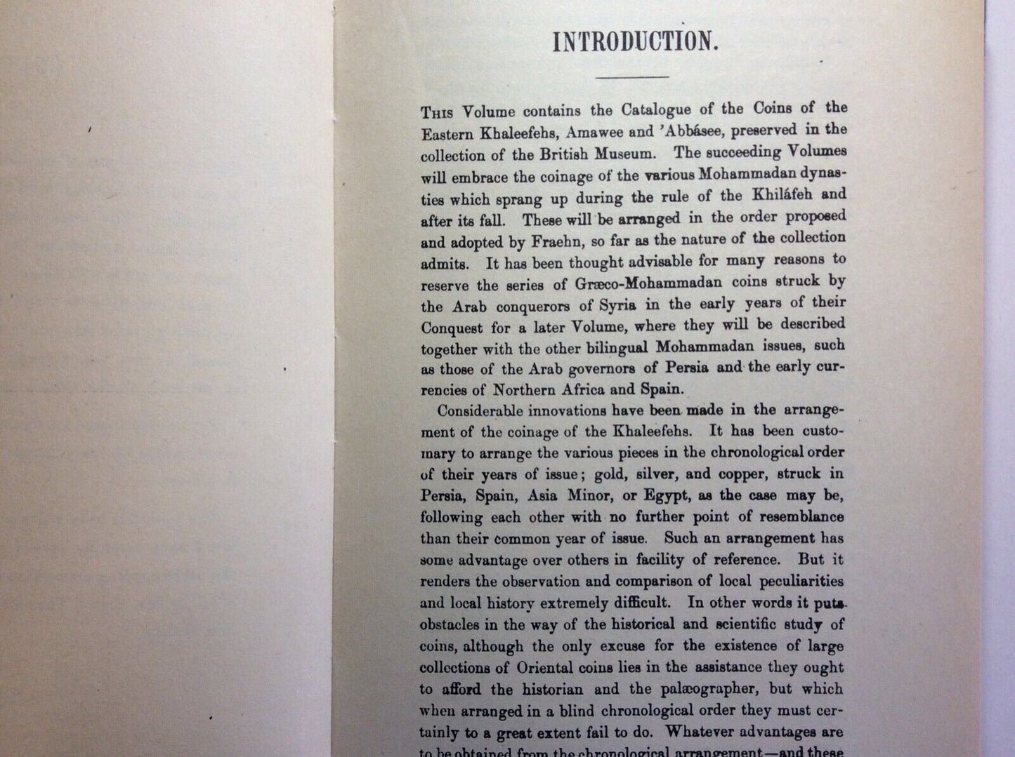 CATALOGUE ORIENTAL COINS BRITISH MUSEUM, COINS OF EASTERN KHALEEFEHS, POOLE LANE