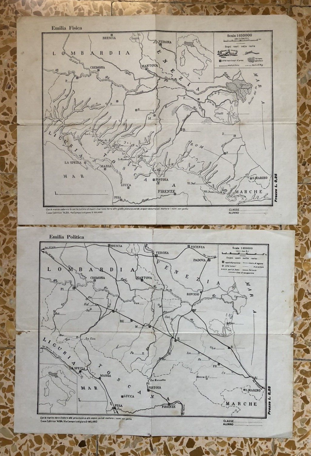 CARTOGRAFIA - EMILIA FISICA, EMILIA POLITICA