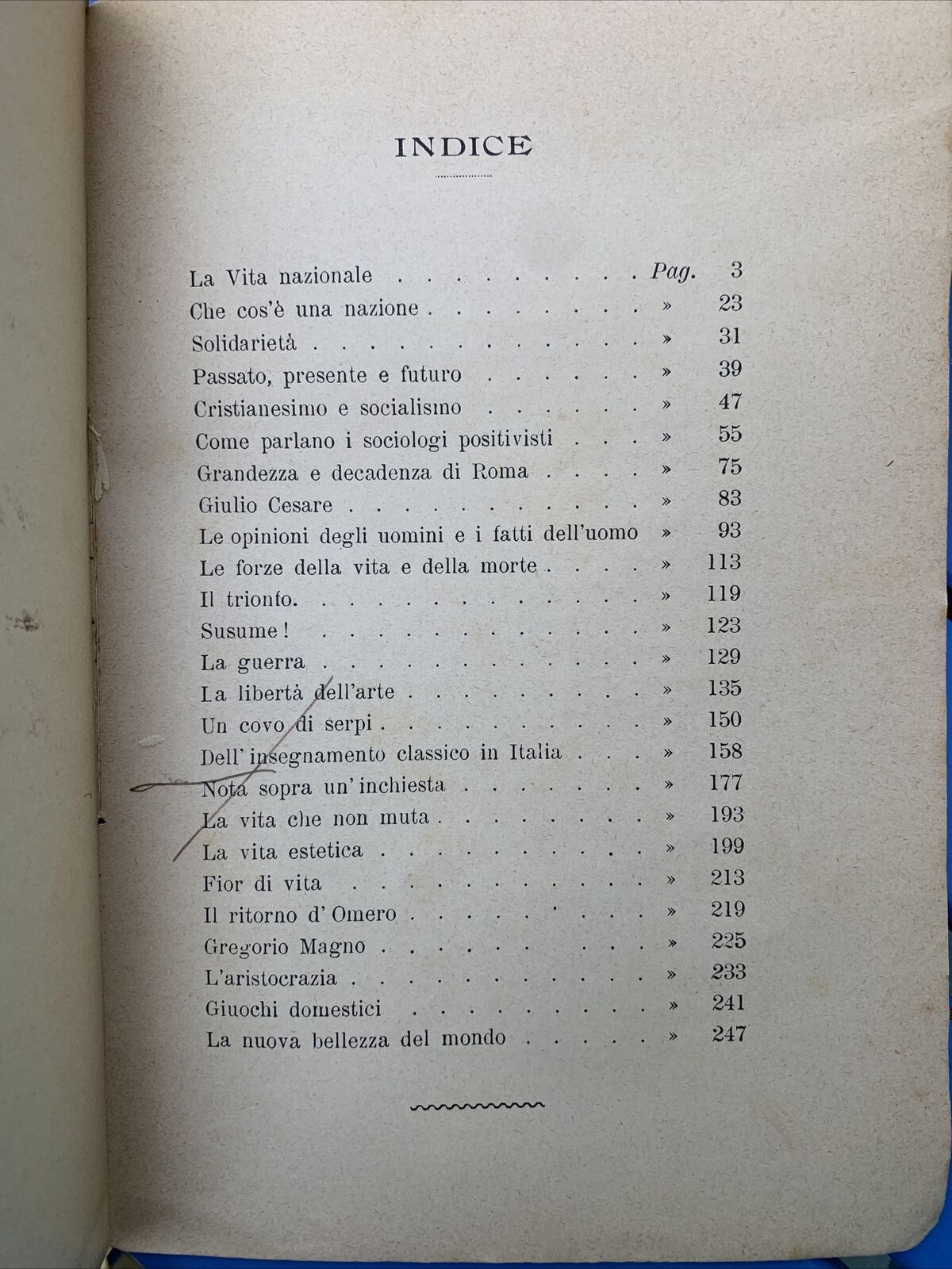 LA VITA NAZIONALE - ENRICO CORRADINI 1907 **RARO autografato dall'autore** #