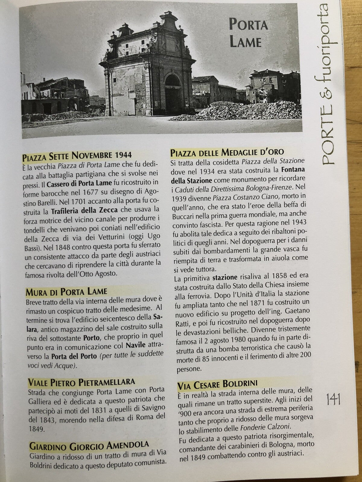 Bologna dalla A alla Z enciclopedia della città antica, Tiziano Costa 2011