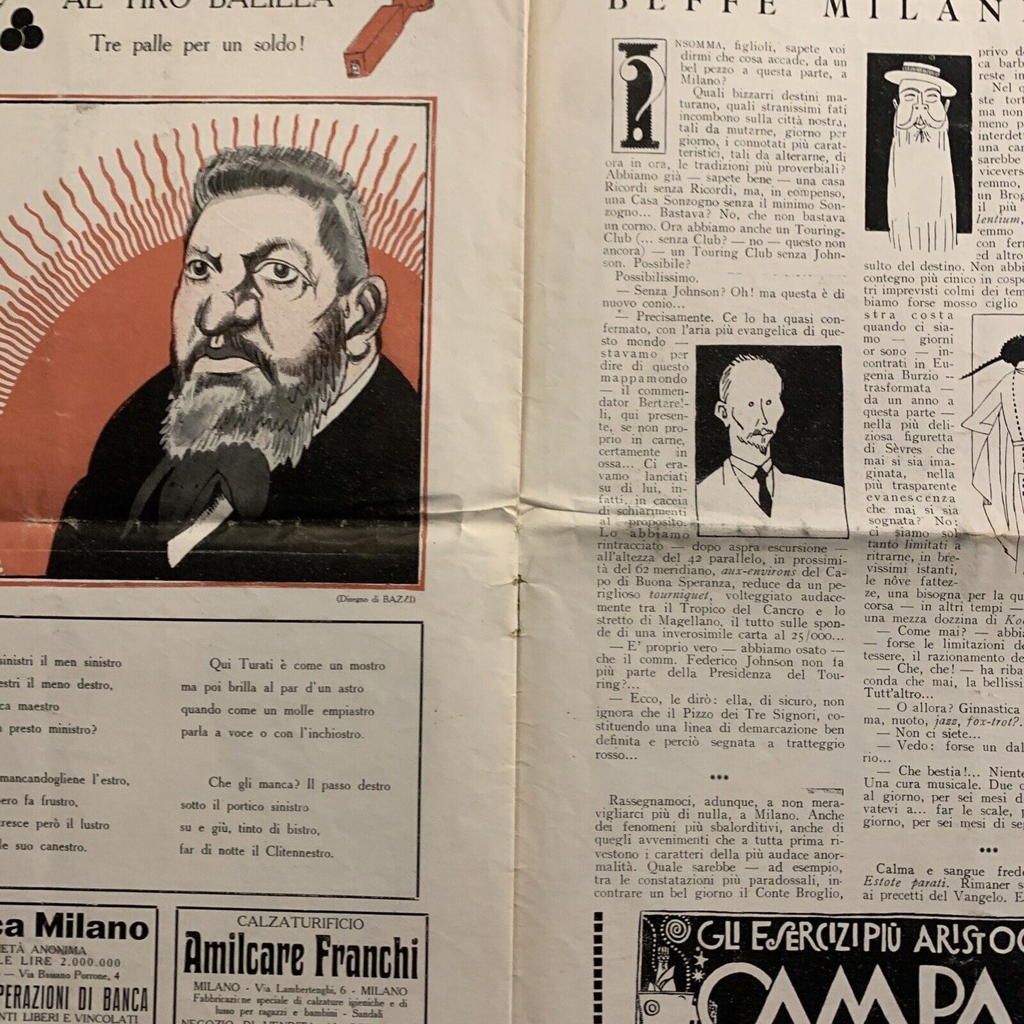 SATANA beffa settimanale di tutti i colori. Anno 1. numero 9. Giugno 1919