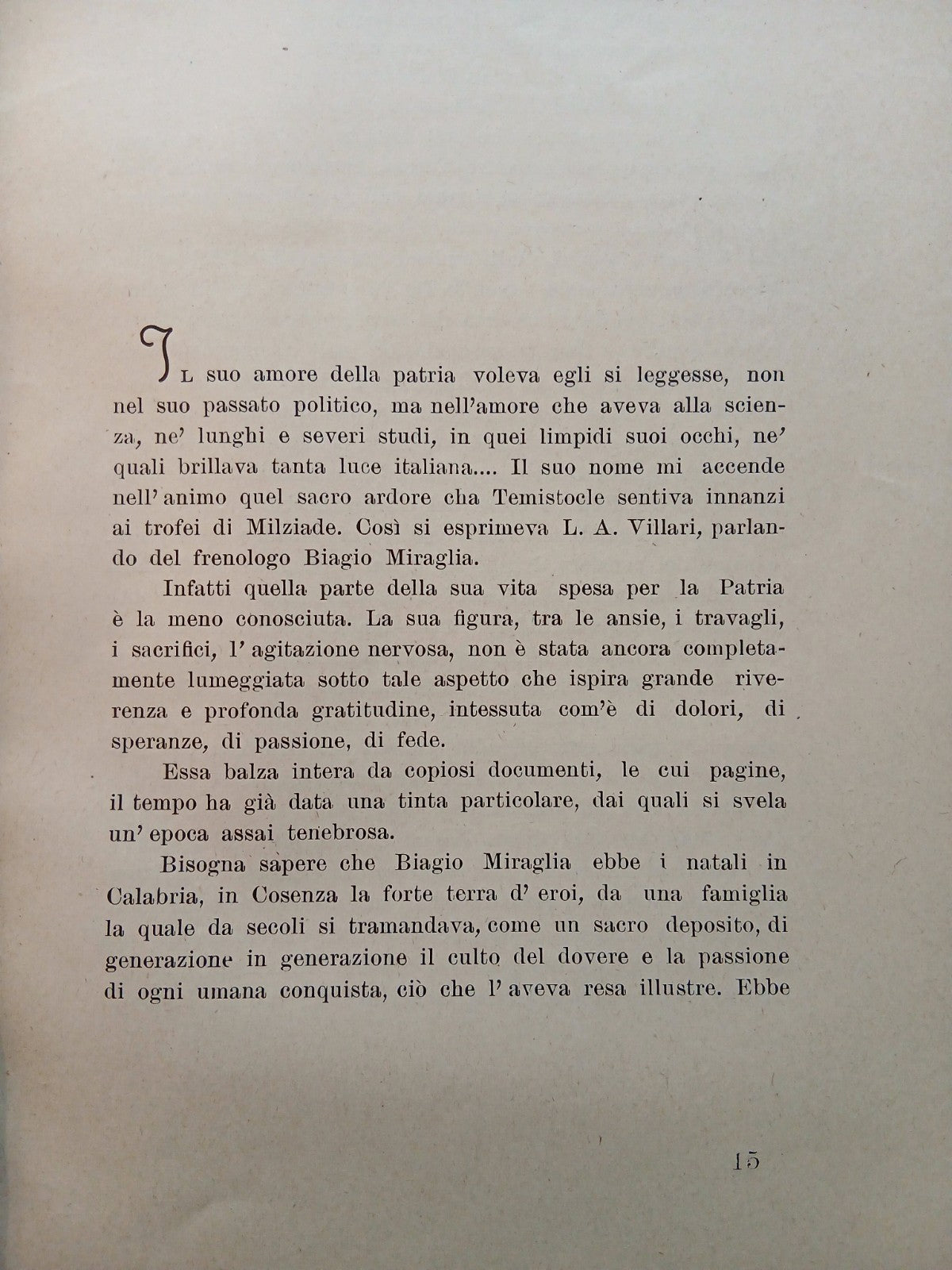 Un alienista patriota - Biagio Miraglia, La Pegna - scuola Tip. Villa Russo 1936