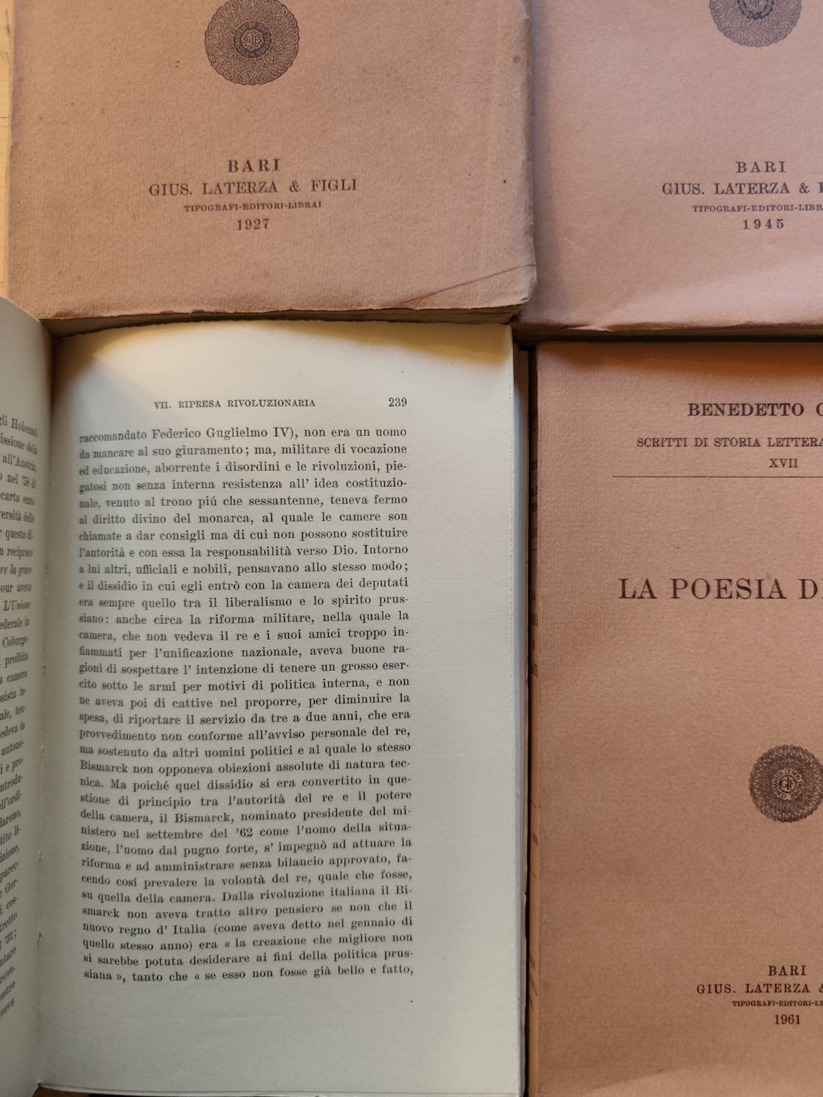 Benedetto Croce, Saggi filosofici - storia letteraria politica, Laterza 1927-'61