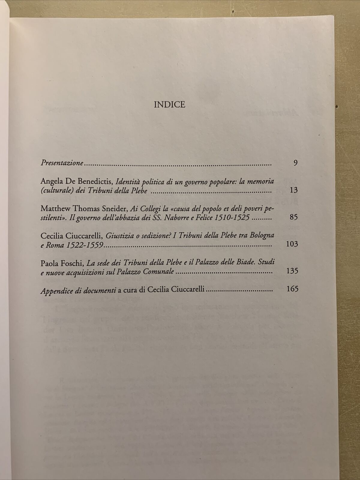 Diritti in memoria, carità di patria. Tribuni della plebe e governo Bologna #