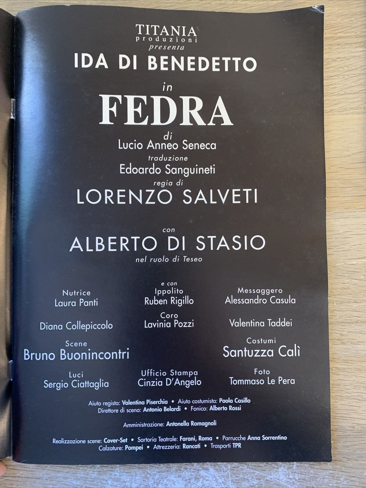 IDA DI BENEDETTO IN FEDRA, Lucio Anneo Seneca, Sanguineti. Lorenzo Salveti