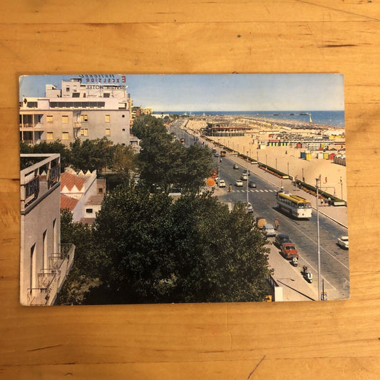 CARTOLINA RIMINI LUNGOMARE - 1963, VIAGGIATA