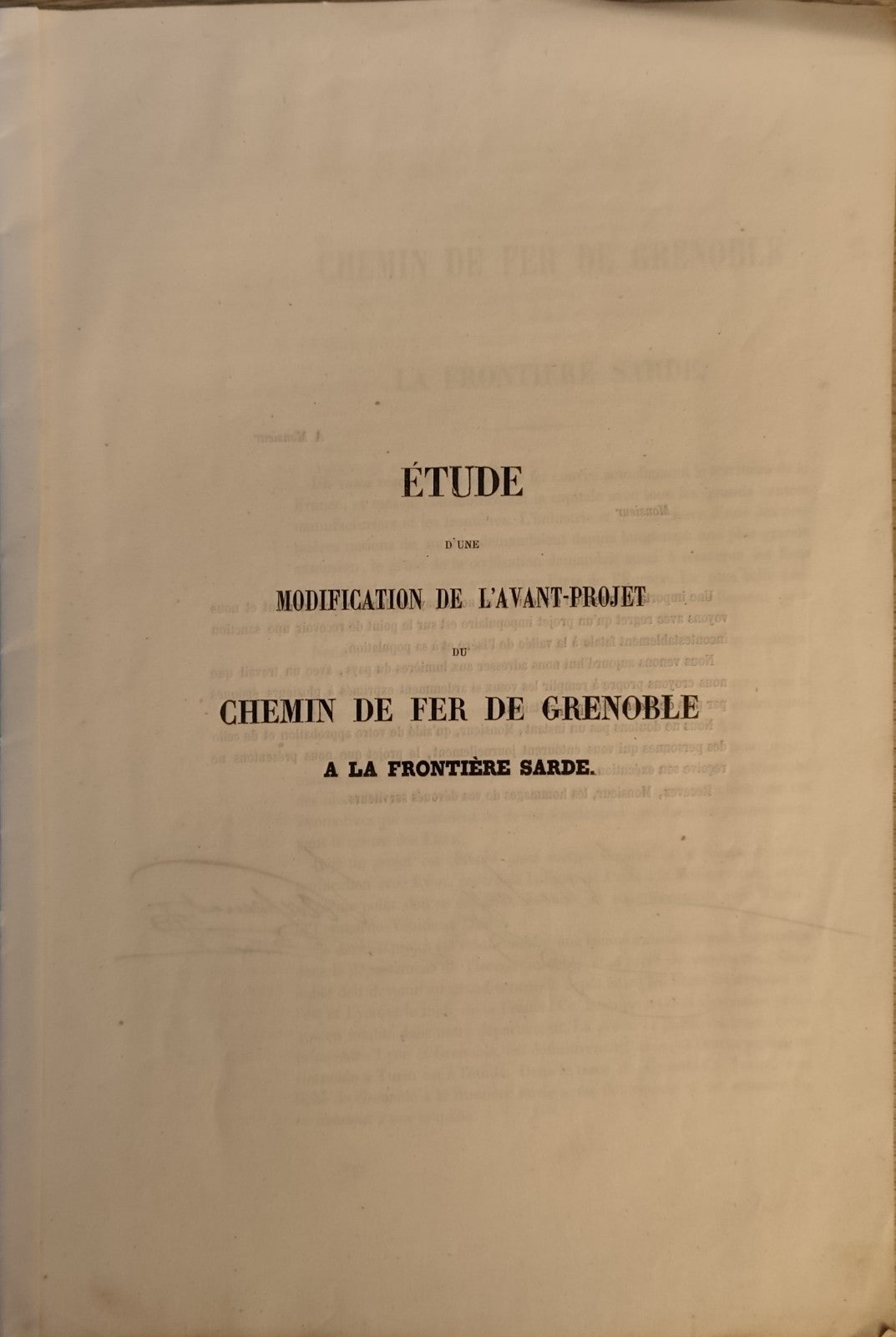 Assainissement de La Vallee du Graisivaudan - L' Endiguement chemin de fer 1853