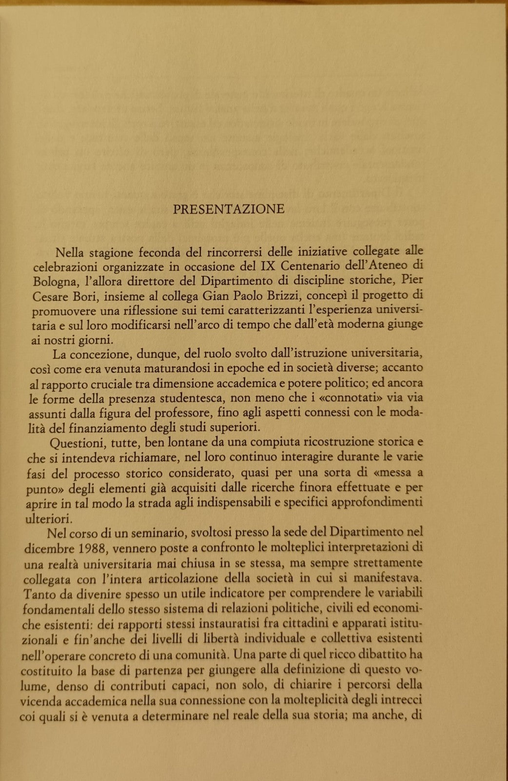 L'università in Italia fra età moderna e contemporanea G. P. Brizzi, Varni CLUEB
