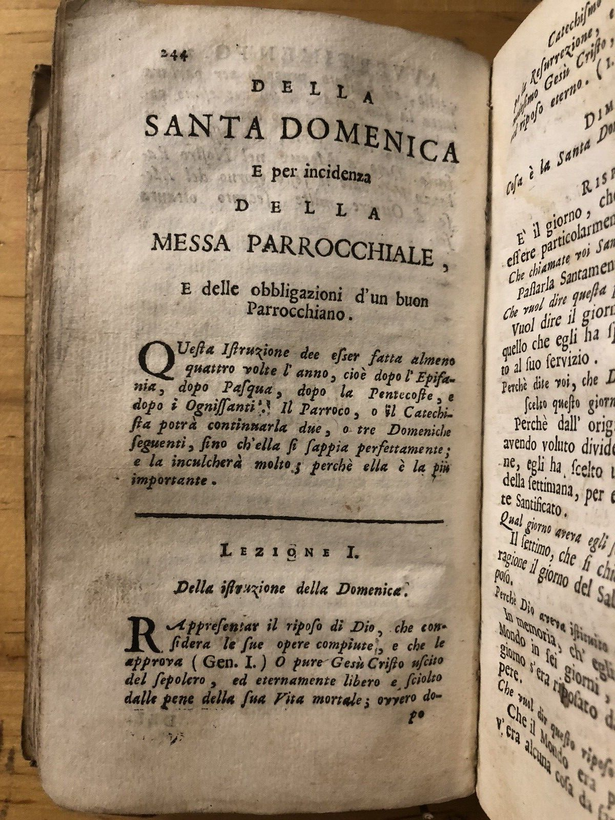 Primo catechismo compendio della dottrina Cristiana 1734. J. Benigno di Meaux
