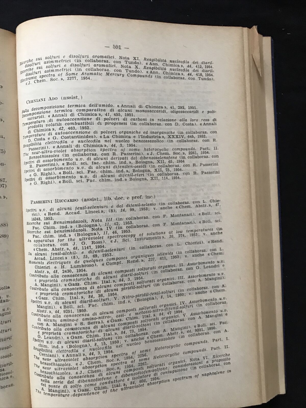 UNIVERSITÀ DI BOLOGNA - Annuario 1952-53 1953-54