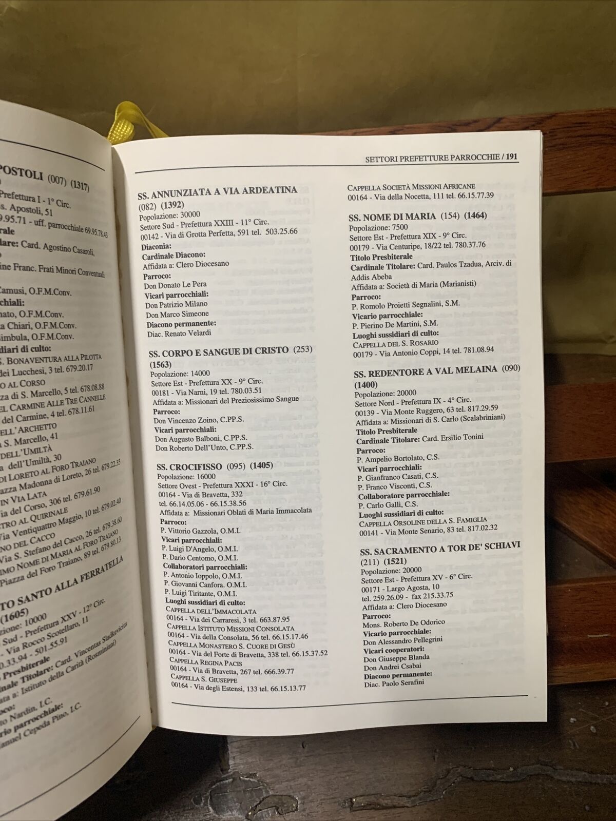 LA DIOCESI DI ROMA - VICARIATO DI ROMA ANNO 1996/1997 #
