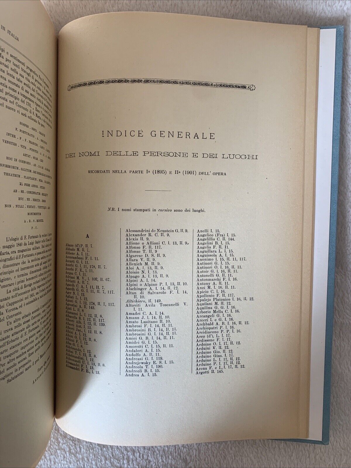 LA BOTANICA IN ITALIA - Pier Andrea Saccardo. Forni Editore, Ristampa del 1971