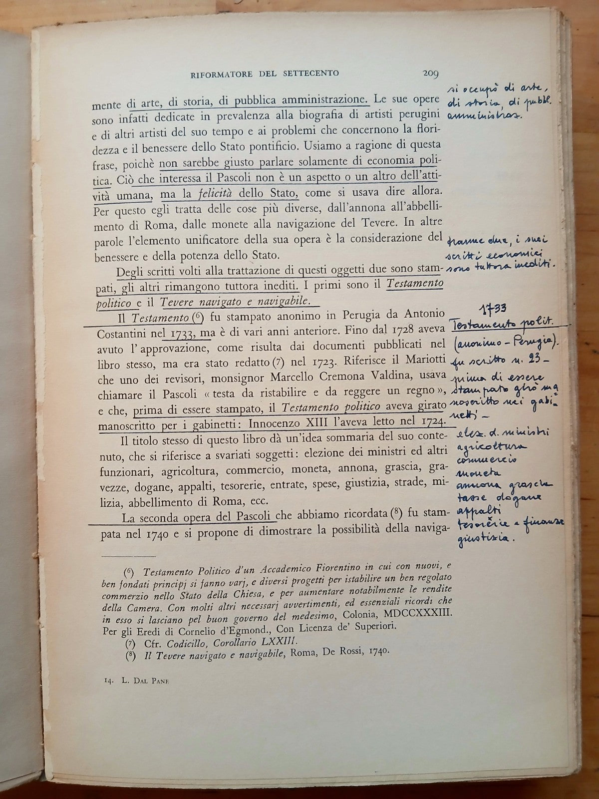 Lo Stato Pontificio e il movimento riformatore del settecento - Luigi Dal Pane