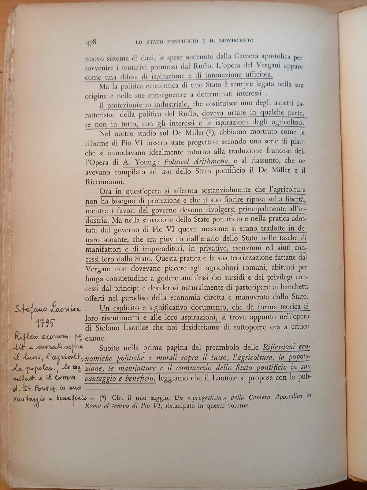 Lo Stato Pontificio e il movimento riformatore del settecento - Luigi Dal Pane