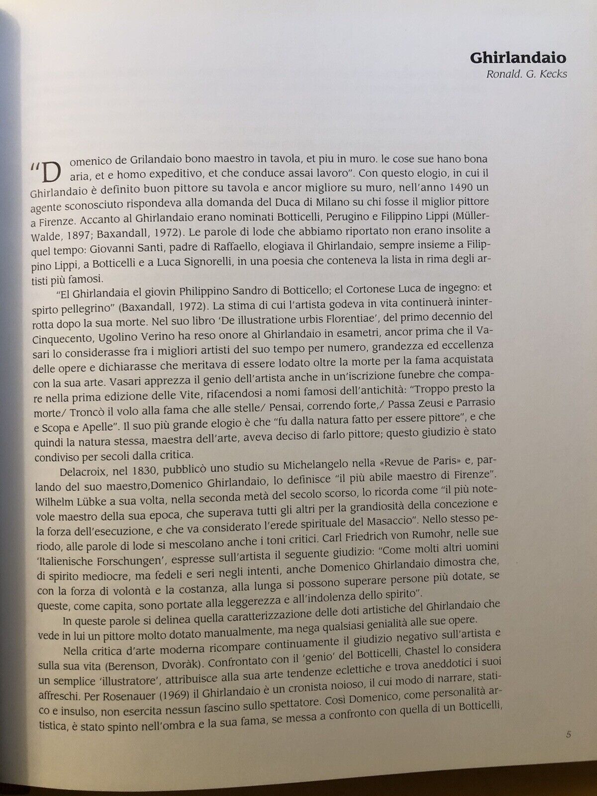 Ghirlandaio Catalogo Completo, Ronald G. Kecks. Octavo 1995