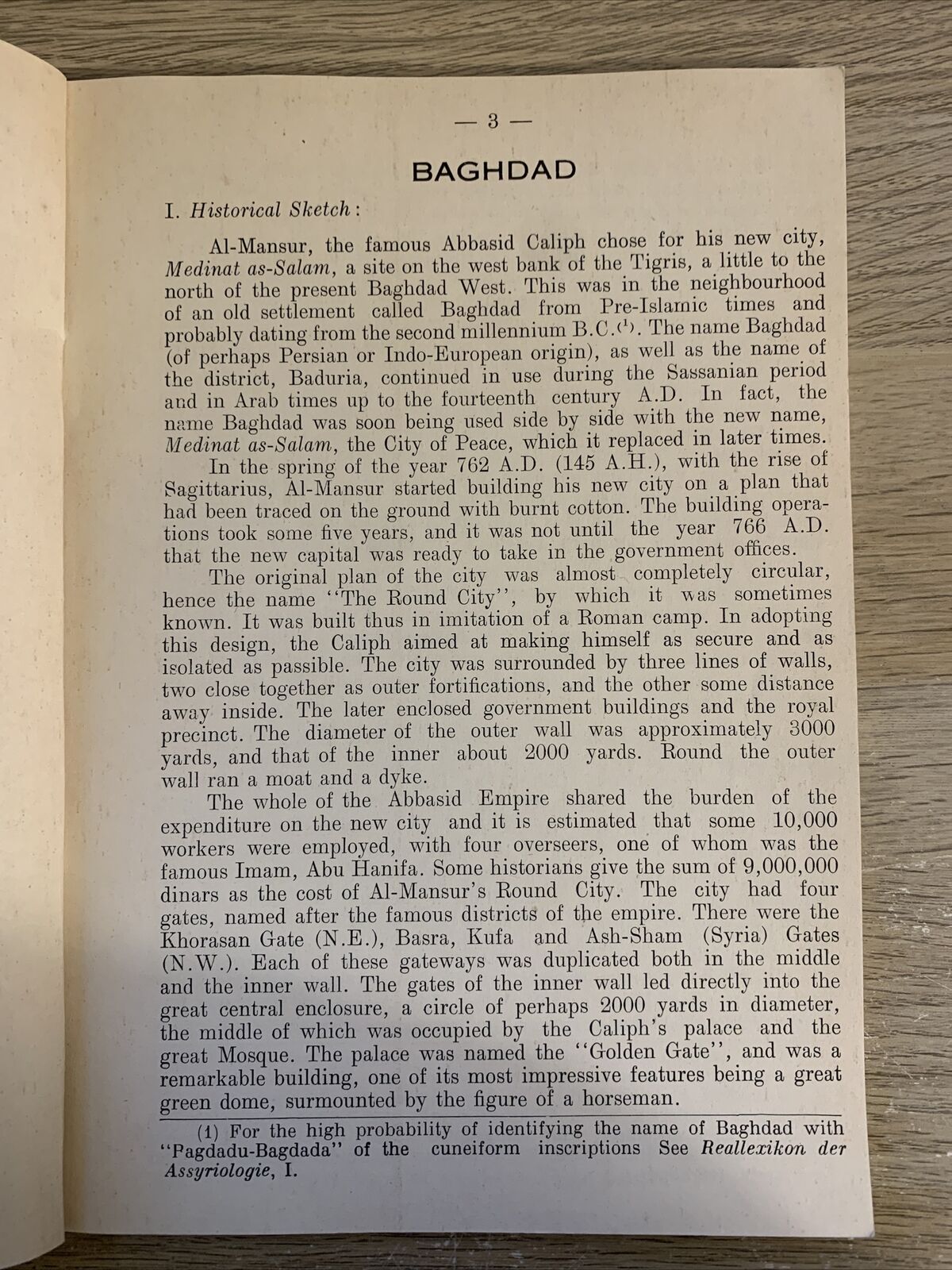 BAGHDAD - TAHA BAQIR, REPUBLIC OF IRAQ. directorate general of antiquities 1958