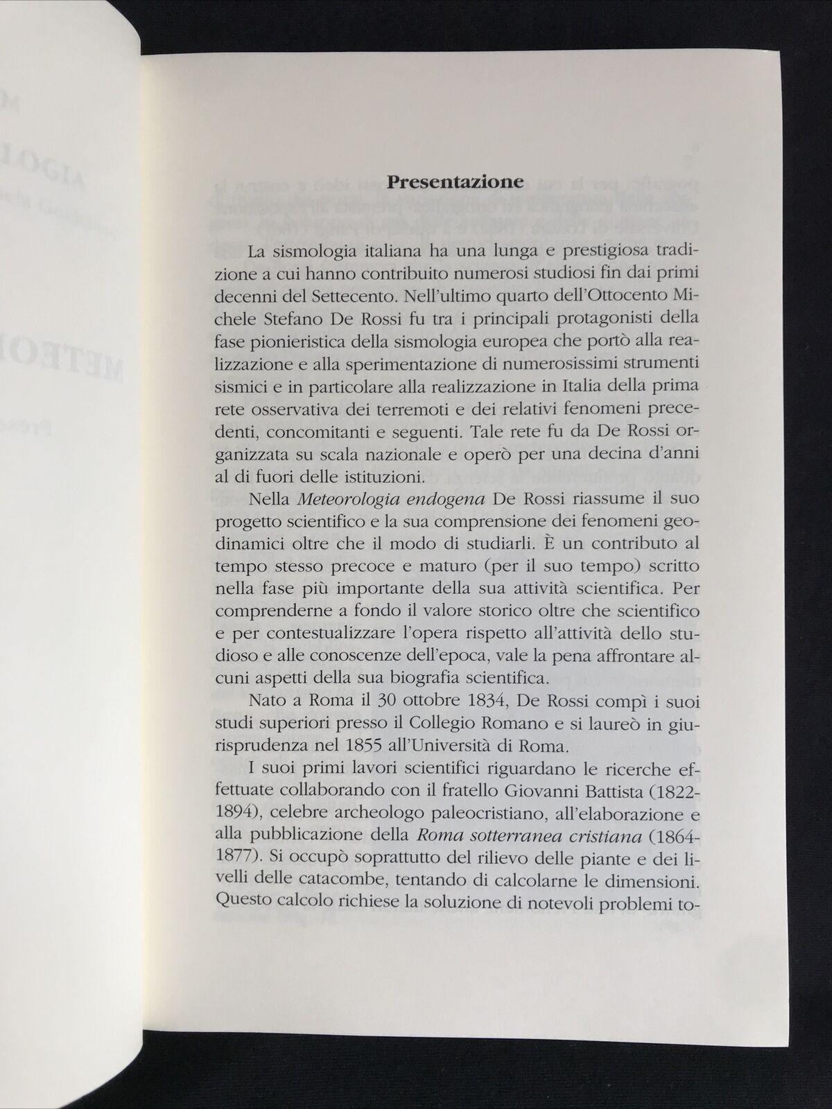LA METEOROLOGIA ENDOGENA, Michele Stefano de Rossi, Arnaldo Forni, VULCANOLOGIA