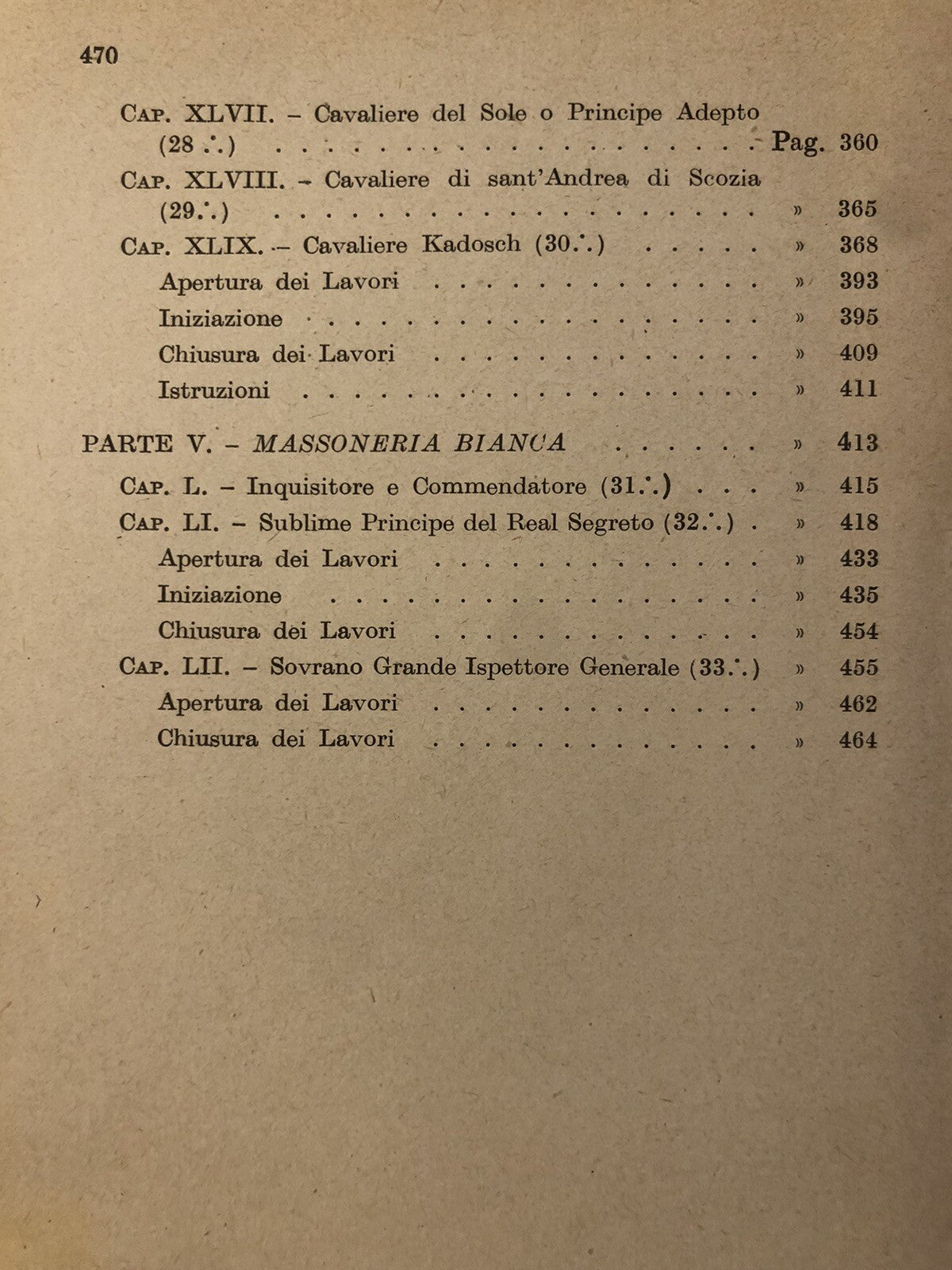 Il libro dei rituali del rito scozzese antico accettato, Salvatore Farina 1946