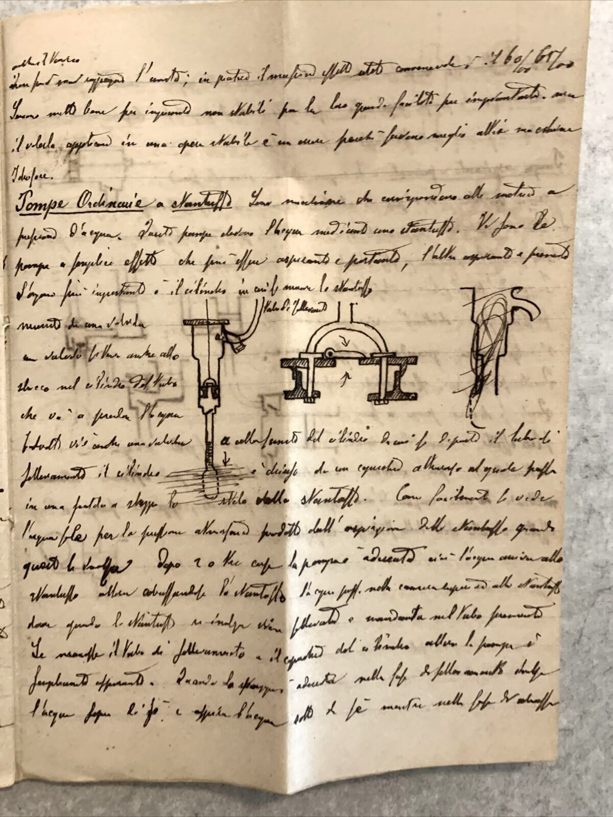 ANTICO MANOSCRITTO DI MECCANICA REAZIONALE 1870 circa #