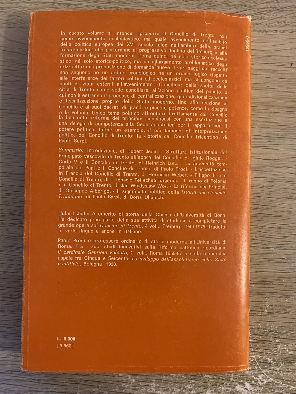 IL CONCILIO DI TRENTO COME CROCEVIA DELLA POLITICA IN EUROPA. HUBERT JEDIN 1979