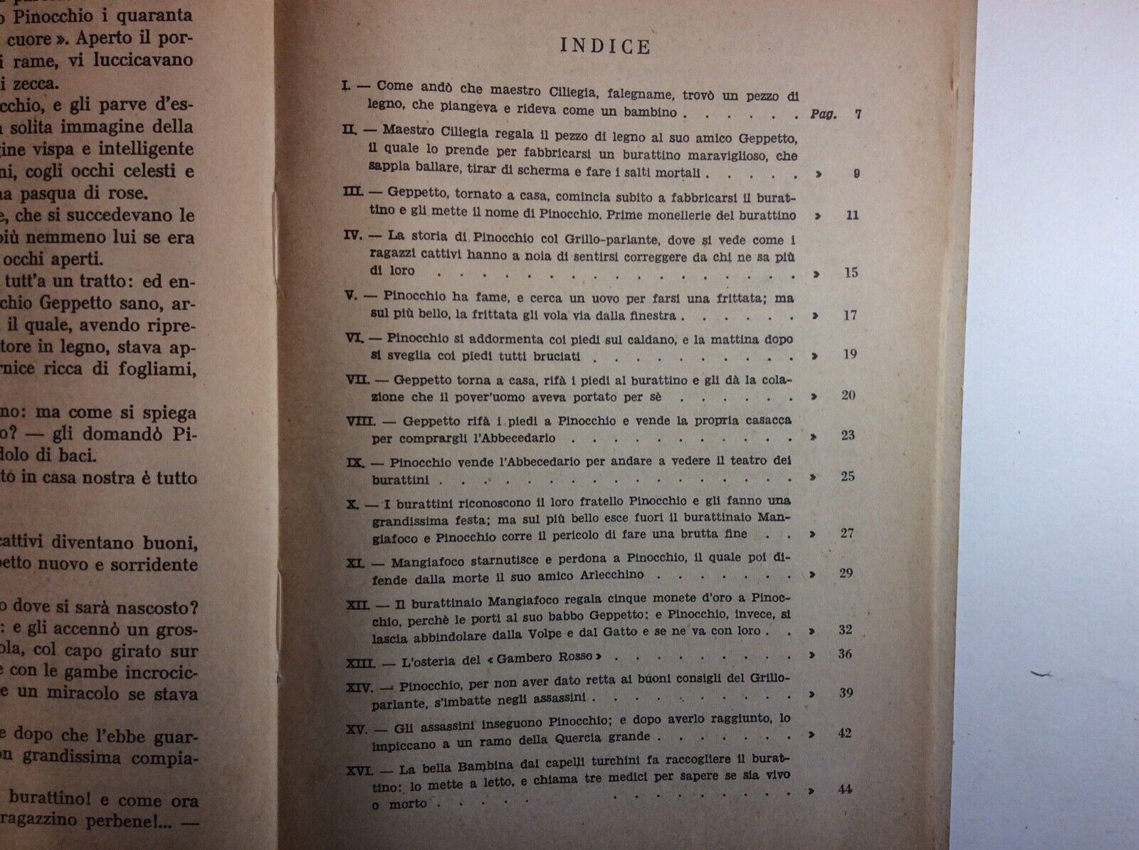 LE AVVENTURE DI PINOCCHIO - CASA EDITRICE CARROCCIO, 1941