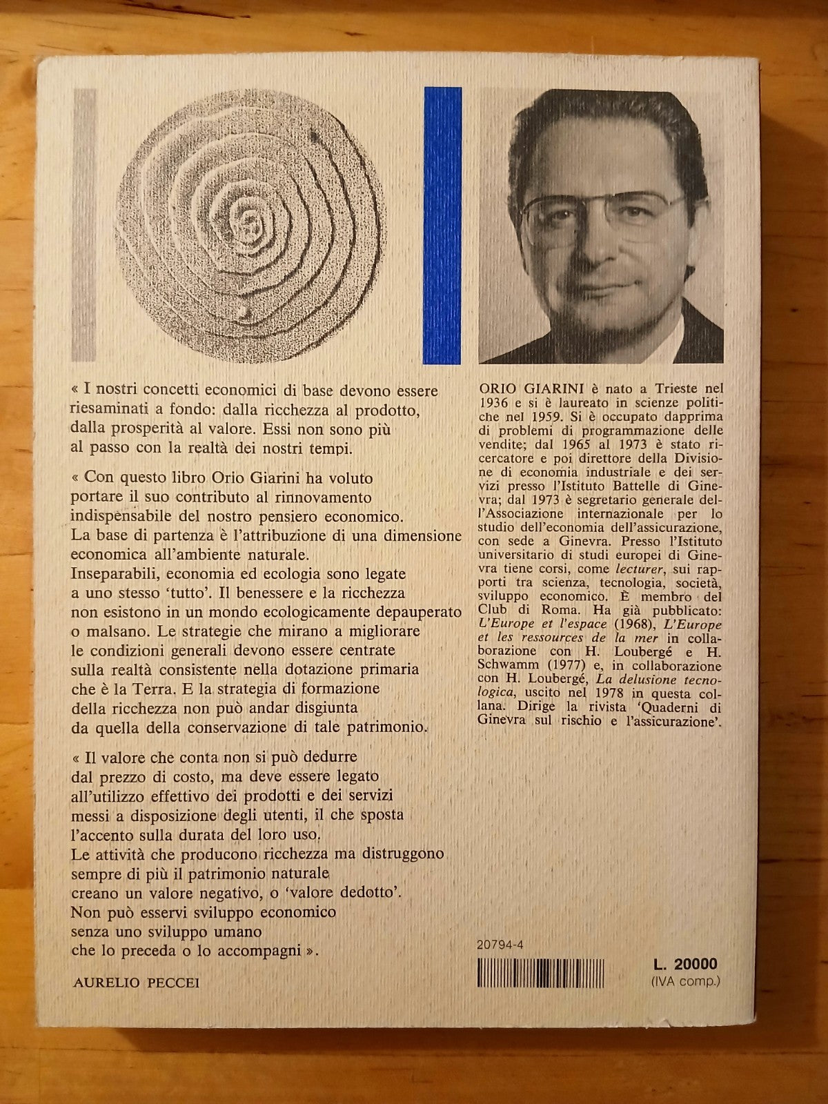 Dialogo sulla ricchezza e il benessere - Orio Giarini - Mondadori 1981