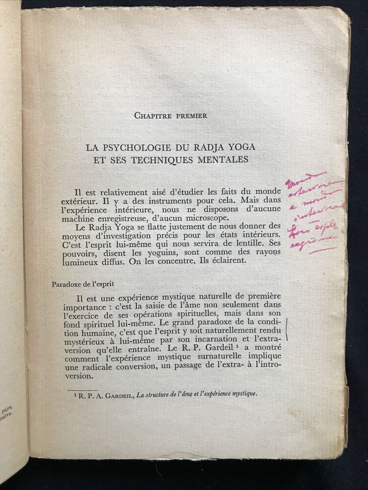 YOGAS ET PSYCHANALYSE, Maryse Choisy, action et pensée, ed. du Mont Blanc 1949