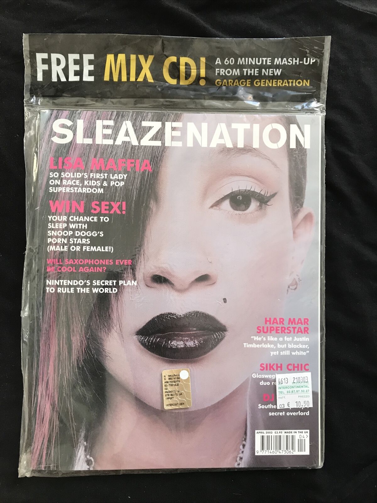 SLEAZENATION april 2003 - Lisa Maffia- FASHION/LIFESTYLE- collectables