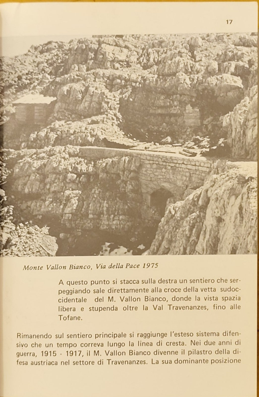 Guida alla via della pace Fanis punta nord, Monte Vallon Bianco Schaumann 1975
