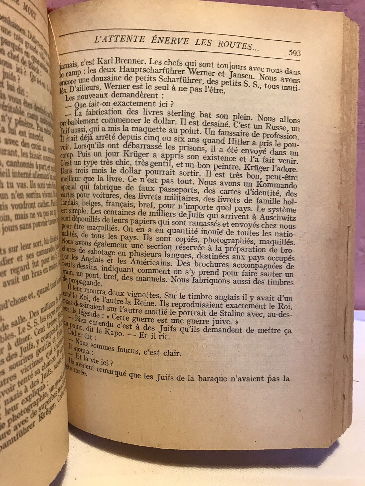 Les Jours De Notre Mort, David Rousset, Editions De Pavois Paris 1947