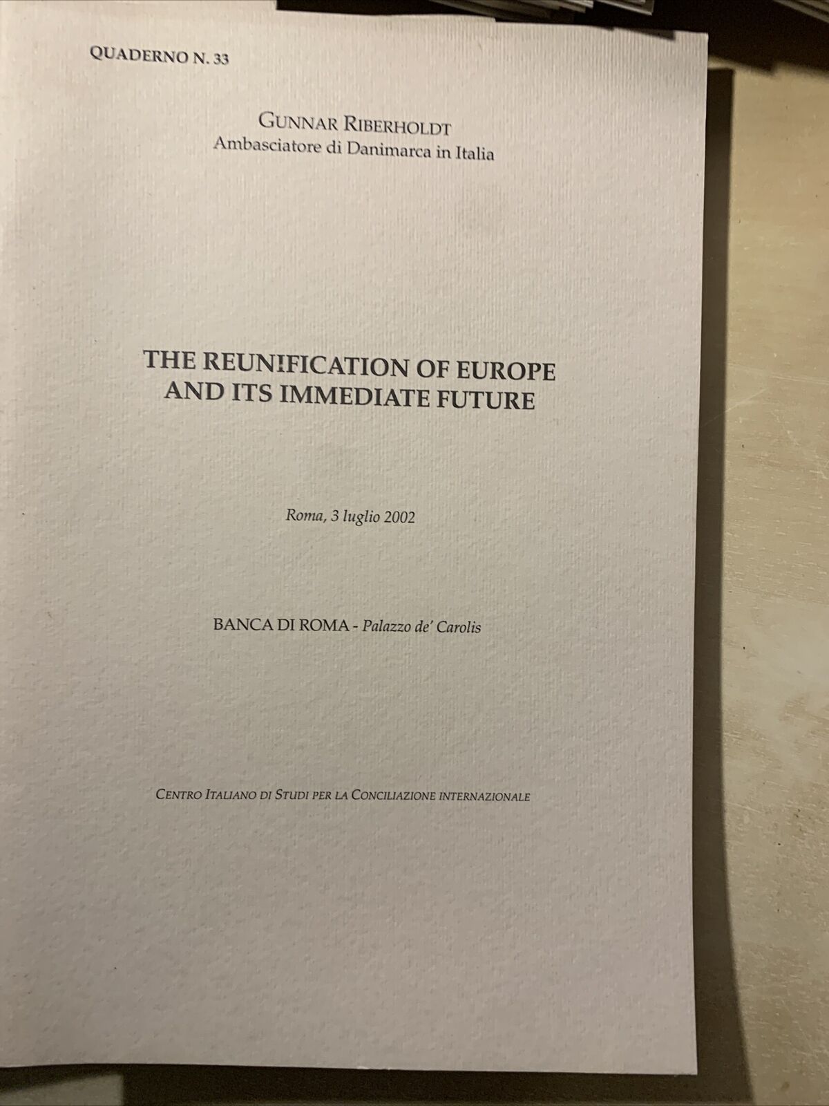 Centro Italiano di studi per la conciliazione Internazionale. 58 volumi
