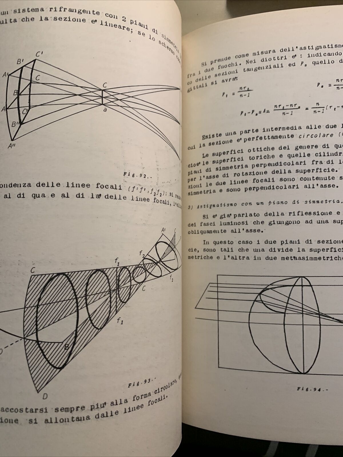 MANUALE DI OTTICA FISIOLOGICA per oculisti e ottici - Mario Maione, 2 voll. 1957