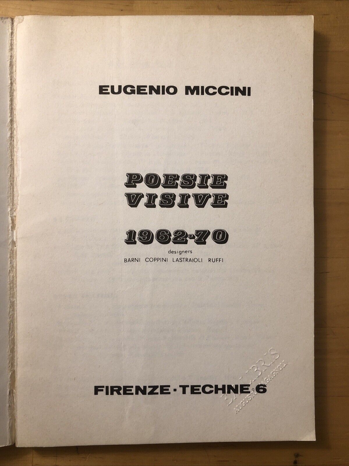 Poesie visive Eugenio Miccini 1962 1970. gioco di società Techne quad. 6 -  1970