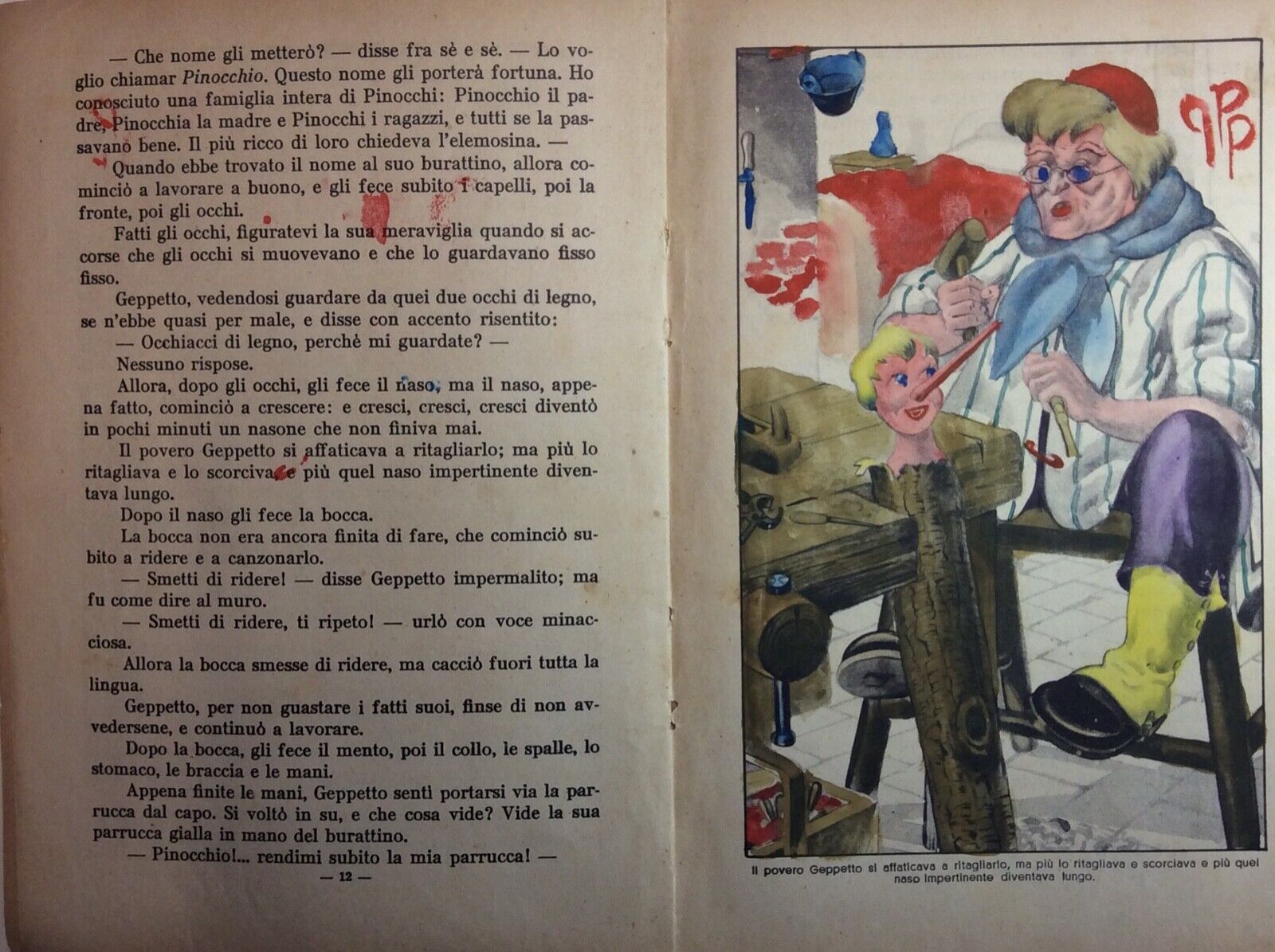 LE AVVENTURE DI PINOCCHIO - CASA EDITRICE CARROCCIO, 1941