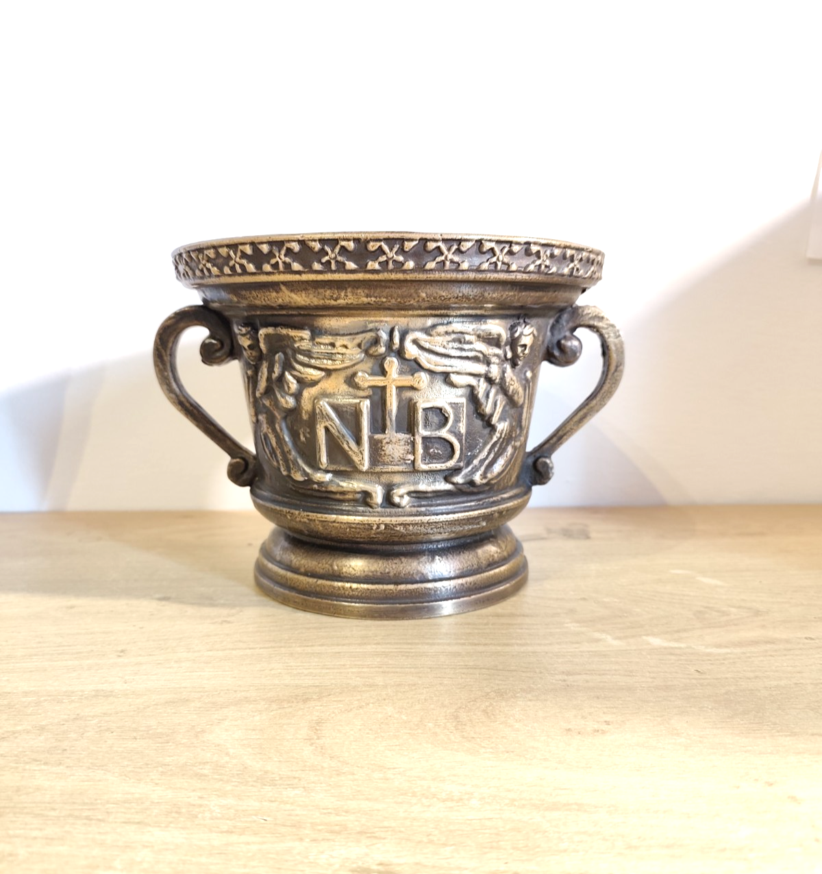 Mortaio in bronzo – Fusione su modello seicentesco, oggetto d'arredo fattura'900